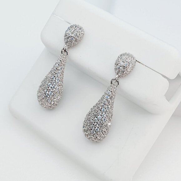"925 Sterling Silver Cubic Zirconia Earrings, U19254848 - Picture 7 of 10